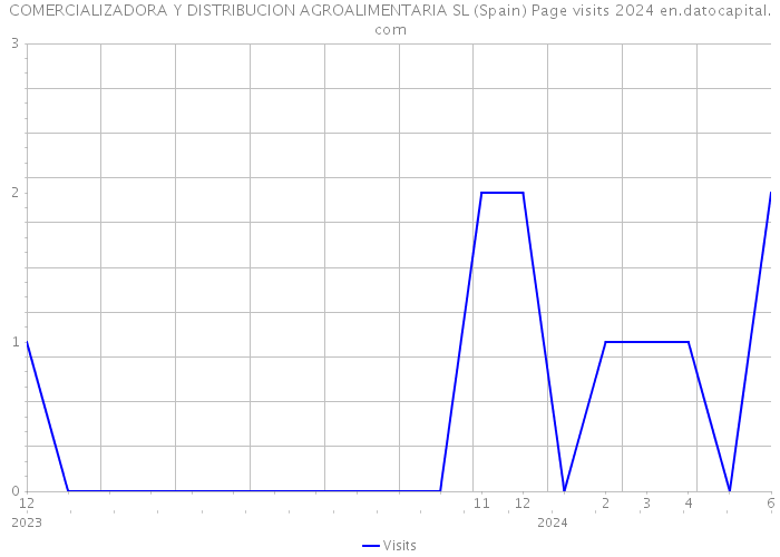 COMERCIALIZADORA Y DISTRIBUCION AGROALIMENTARIA SL (Spain) Page visits 2024 