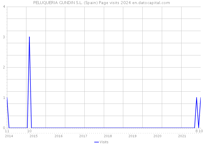PELUQUERIA GUNDIN S.L. (Spain) Page visits 2024 