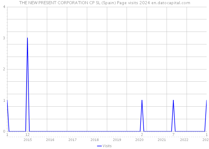 THE NEW PRESENT CORPORATION CP SL (Spain) Page visits 2024 