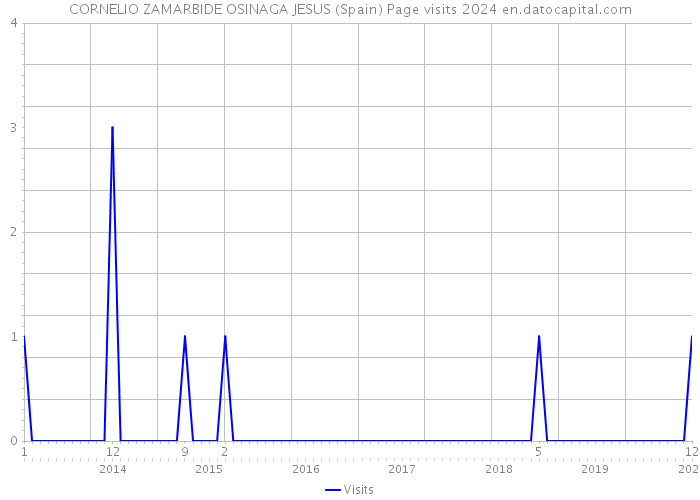 CORNELIO ZAMARBIDE OSINAGA JESUS (Spain) Page visits 2024 