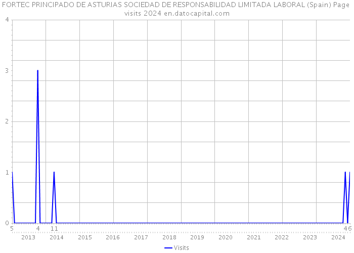 FORTEC PRINCIPADO DE ASTURIAS SOCIEDAD DE RESPONSABILIDAD LIMITADA LABORAL (Spain) Page visits 2024 