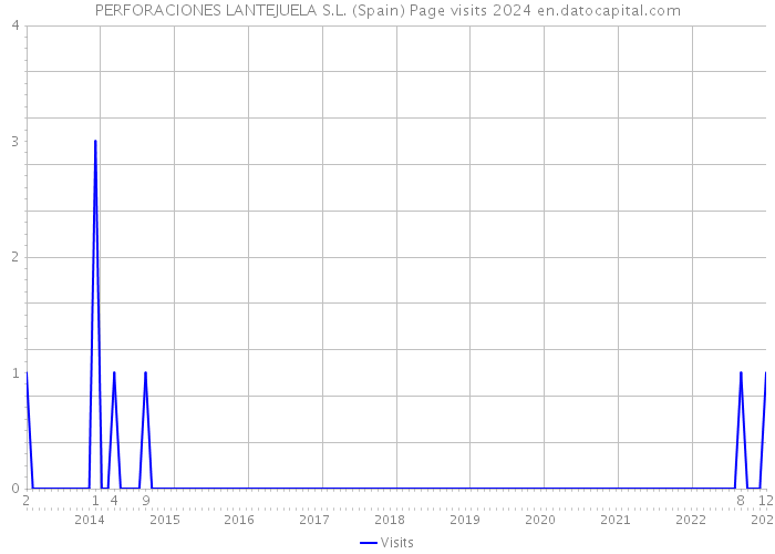 PERFORACIONES LANTEJUELA S.L. (Spain) Page visits 2024 