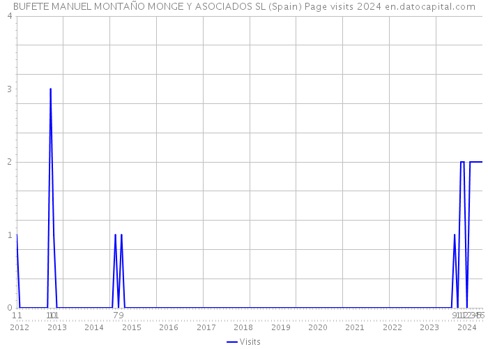 BUFETE MANUEL MONTAÑO MONGE Y ASOCIADOS SL (Spain) Page visits 2024 