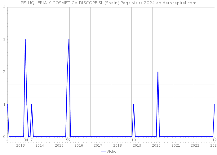 PELUQUERIA Y COSMETICA DISCOPE SL (Spain) Page visits 2024 
