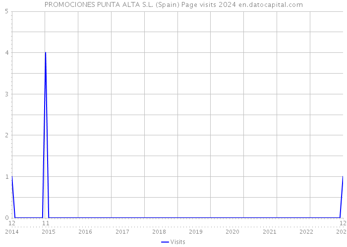 PROMOCIONES PUNTA ALTA S.L. (Spain) Page visits 2024 
