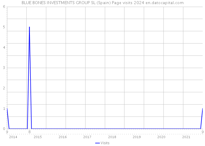 BLUE BONES INVESTMENTS GROUP SL (Spain) Page visits 2024 