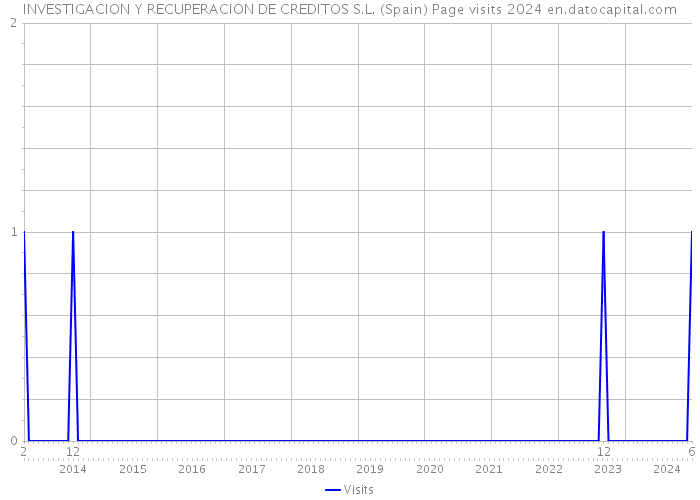 INVESTIGACION Y RECUPERACION DE CREDITOS S.L. (Spain) Page visits 2024 