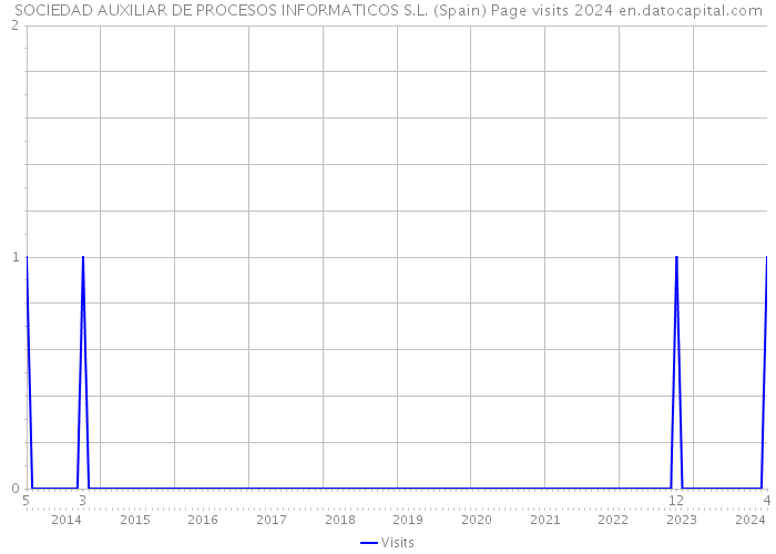 SOCIEDAD AUXILIAR DE PROCESOS INFORMATICOS S.L. (Spain) Page visits 2024 