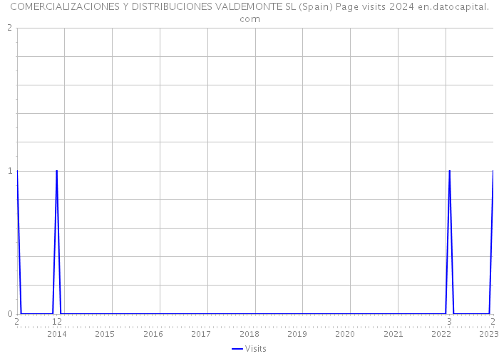 COMERCIALIZACIONES Y DISTRIBUCIONES VALDEMONTE SL (Spain) Page visits 2024 