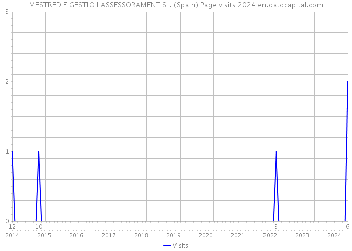 MESTREDIF GESTIO I ASSESSORAMENT SL. (Spain) Page visits 2024 