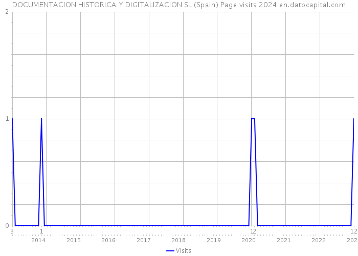 DOCUMENTACION HISTORICA Y DIGITALIZACION SL (Spain) Page visits 2024 