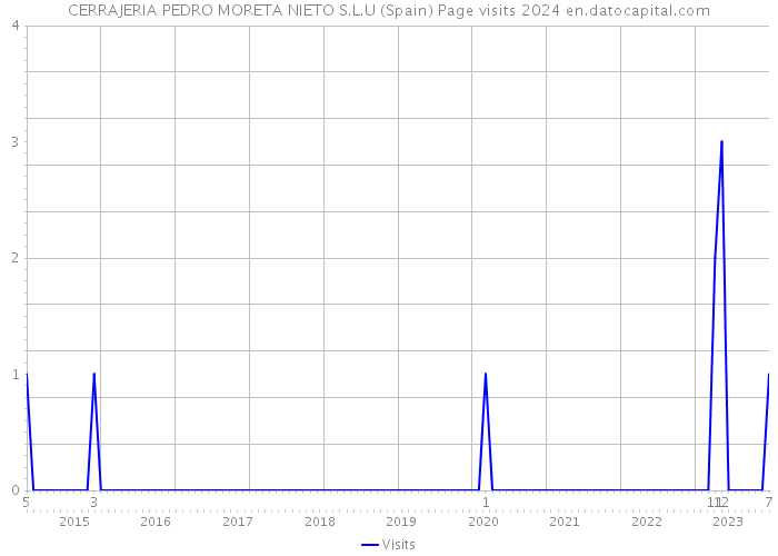 CERRAJERIA PEDRO MORETA NIETO S.L.U (Spain) Page visits 2024 