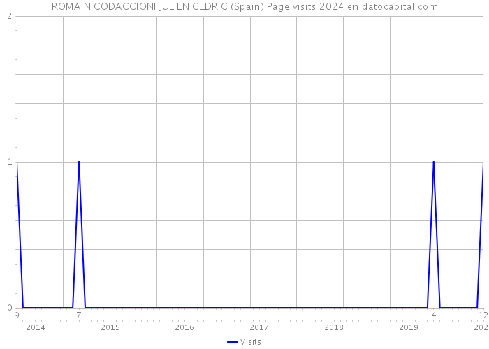 ROMAIN CODACCIONI JULIEN CEDRIC (Spain) Page visits 2024 