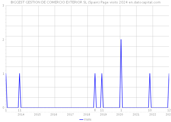 BIGGEST GESTION DE COMERCIO EXTERIOR SL (Spain) Page visits 2024 