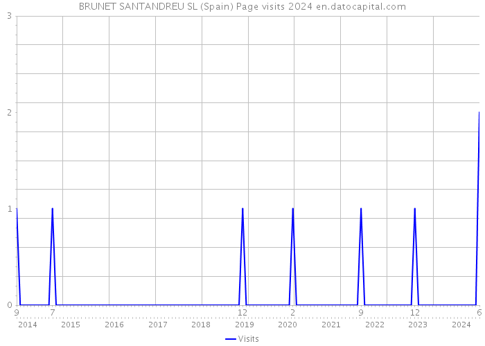 BRUNET SANTANDREU SL (Spain) Page visits 2024 