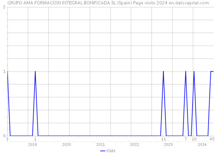 GRUPO AMA FORMACION INTEGRAL BONIFICADA SL (Spain) Page visits 2024 