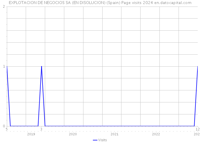 EXPLOTACION DE NEGOCIOS SA (EN DISOLUCION) (Spain) Page visits 2024 
