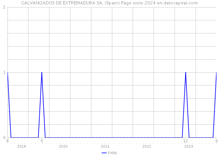 GALVANIZADOS DE EXTREMADURA SA. (Spain) Page visits 2024 