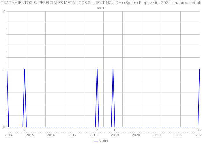 TRATAMIENTOS SUPERFICIALES METALICOS S.L. (EXTINGUIDA) (Spain) Page visits 2024 