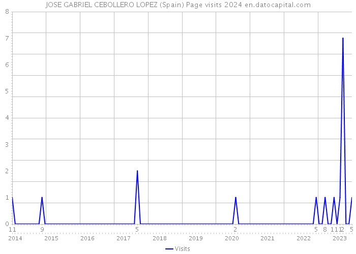 JOSE GABRIEL CEBOLLERO LOPEZ (Spain) Page visits 2024 