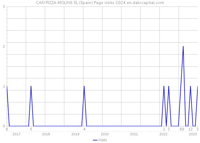 CAN PIZZA MOLINS SL (Spain) Page visits 2024 