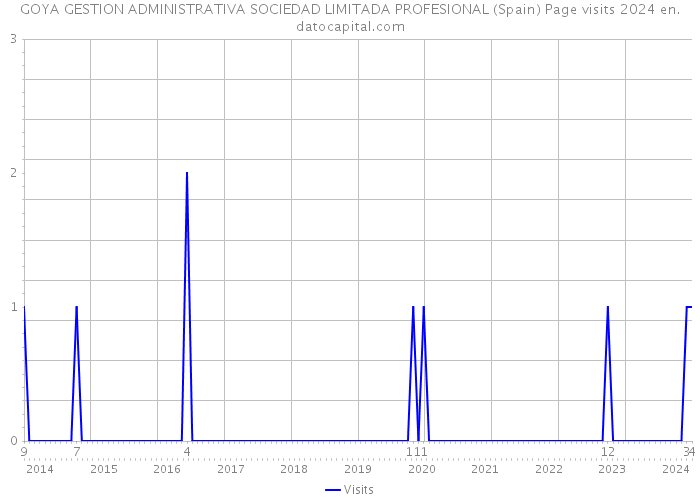 GOYA GESTION ADMINISTRATIVA SOCIEDAD LIMITADA PROFESIONAL (Spain) Page visits 2024 