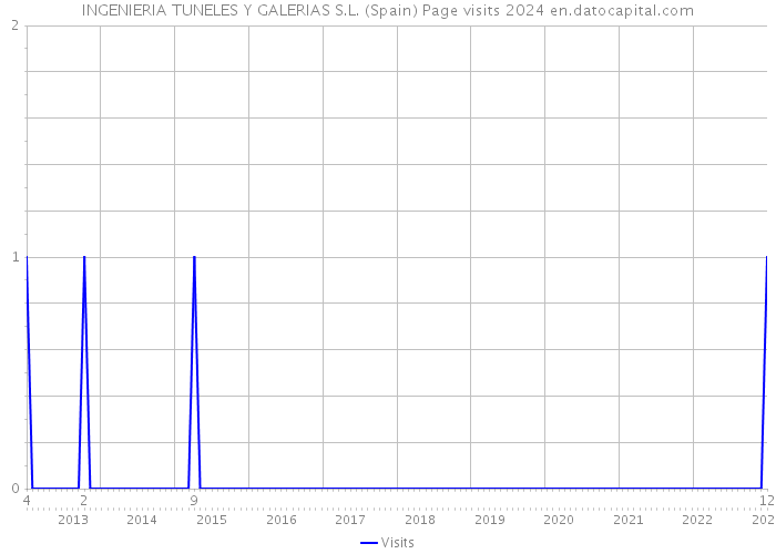 INGENIERIA TUNELES Y GALERIAS S.L. (Spain) Page visits 2024 