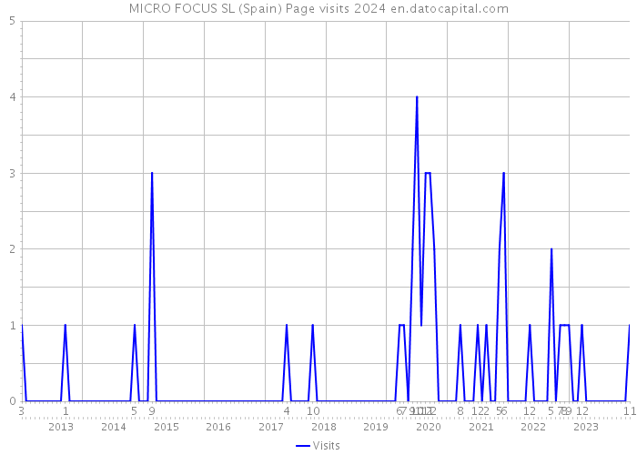 MICRO FOCUS SL (Spain) Page visits 2024 