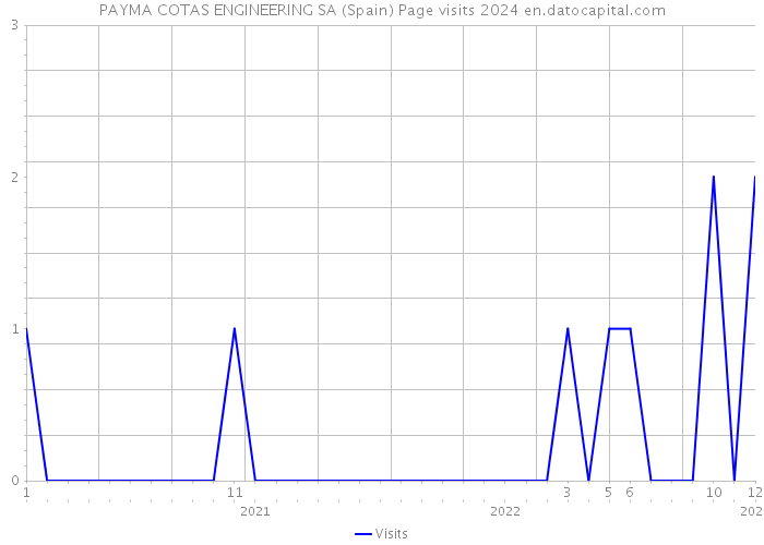 PAYMA COTAS ENGINEERING SA (Spain) Page visits 2024 
