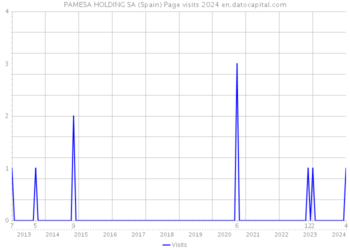 PAMESA HOLDING SA (Spain) Page visits 2024 