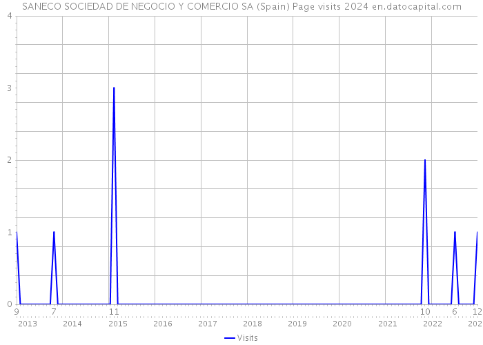 SANECO SOCIEDAD DE NEGOCIO Y COMERCIO SA (Spain) Page visits 2024 