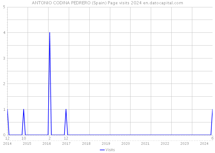 ANTONIO CODINA PEDRERO (Spain) Page visits 2024 