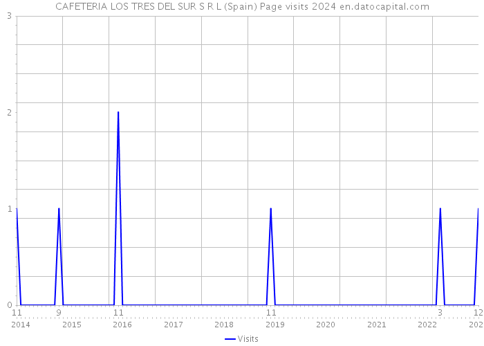 CAFETERIA LOS TRES DEL SUR S R L (Spain) Page visits 2024 