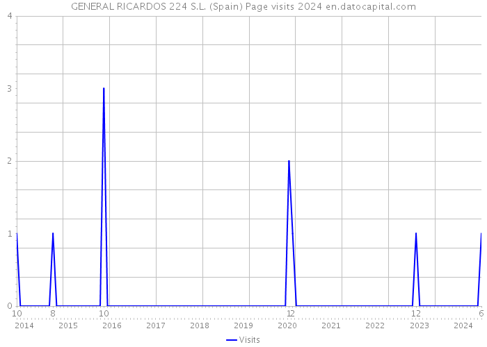 GENERAL RICARDOS 224 S.L. (Spain) Page visits 2024 