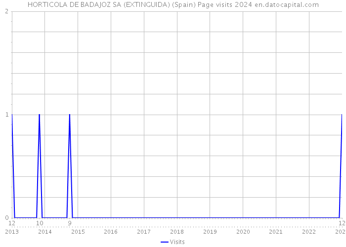 HORTICOLA DE BADAJOZ SA (EXTINGUIDA) (Spain) Page visits 2024 