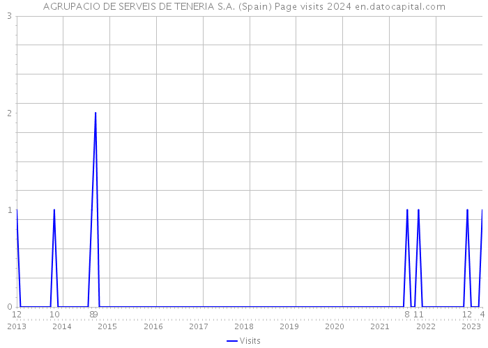 AGRUPACIO DE SERVEIS DE TENERIA S.A. (Spain) Page visits 2024 