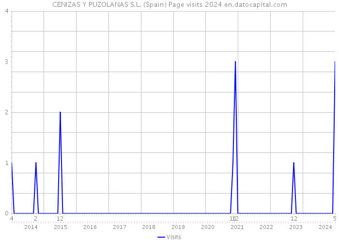 CENIZAS Y PUZOLANAS S.L. (Spain) Page visits 2024 