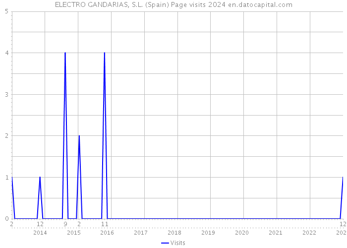 ELECTRO GANDARIAS, S.L. (Spain) Page visits 2024 