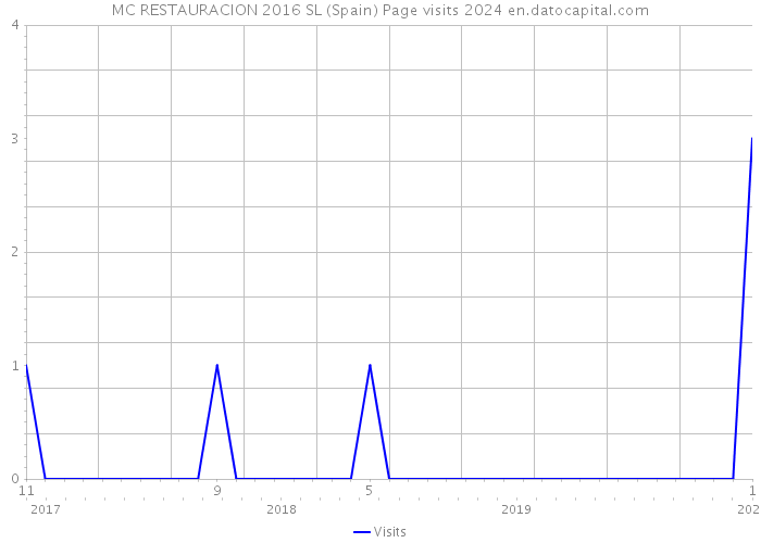 MC RESTAURACION 2016 SL (Spain) Page visits 2024 