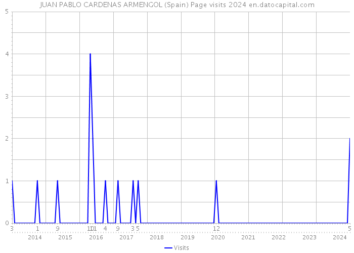 JUAN PABLO CARDENAS ARMENGOL (Spain) Page visits 2024 