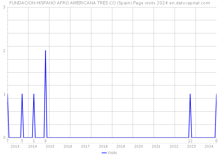 FUNDACION HISPANO AFRO AMERICANA TRES CO (Spain) Page visits 2024 