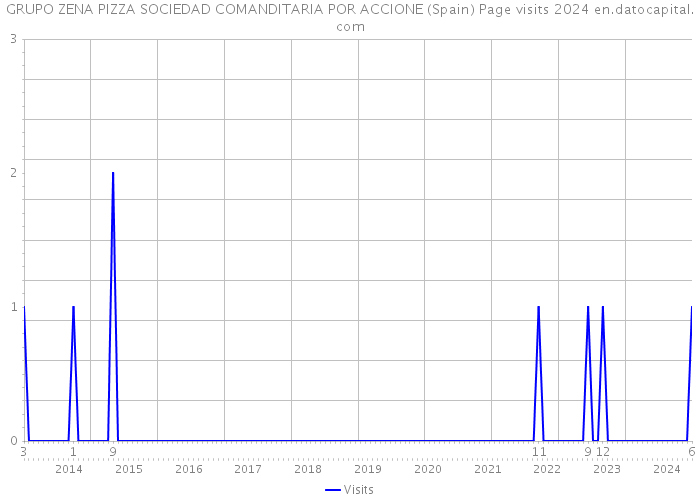 GRUPO ZENA PIZZA SOCIEDAD COMANDITARIA POR ACCIONE (Spain) Page visits 2024 