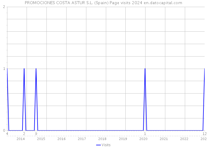 PROMOCIONES COSTA ASTUR S.L. (Spain) Page visits 2024 