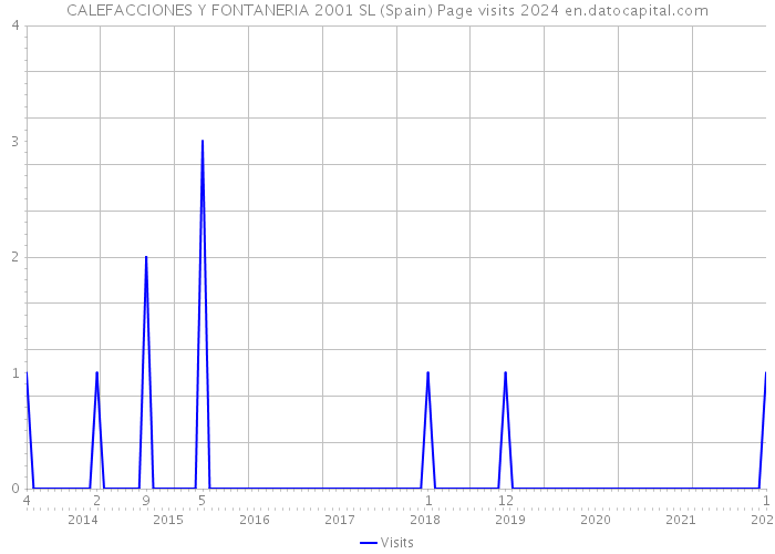 CALEFACCIONES Y FONTANERIA 2001 SL (Spain) Page visits 2024 