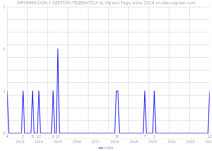 INFORMACION Y GESTION TELEMATICA SL (Spain) Page visits 2024 