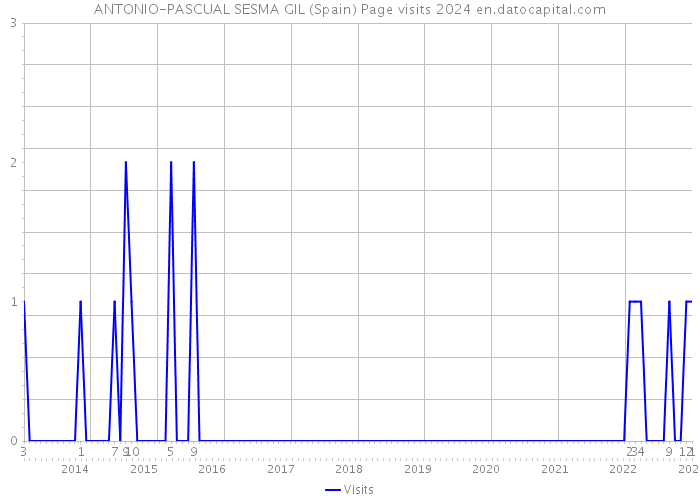 ANTONIO-PASCUAL SESMA GIL (Spain) Page visits 2024 