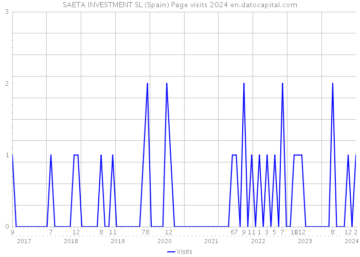 SAETA INVESTMENT SL (Spain) Page visits 2024 