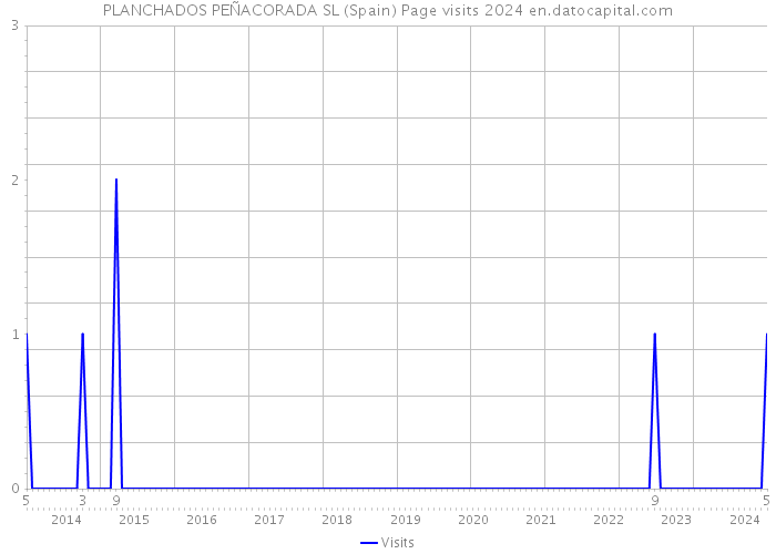PLANCHADOS PEÑACORADA SL (Spain) Page visits 2024 