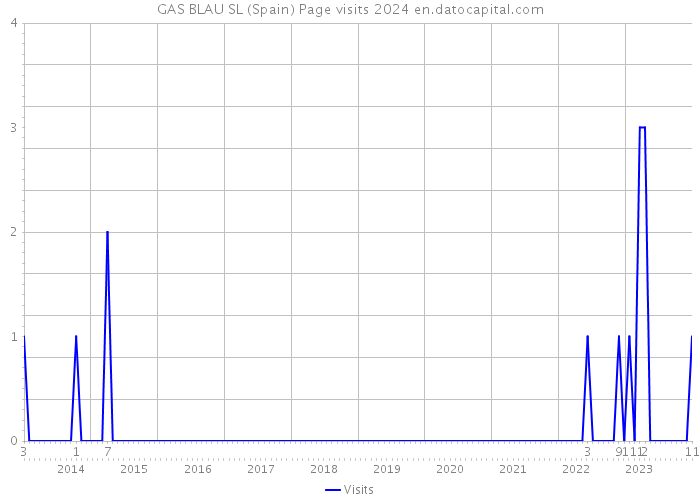 GAS BLAU SL (Spain) Page visits 2024 