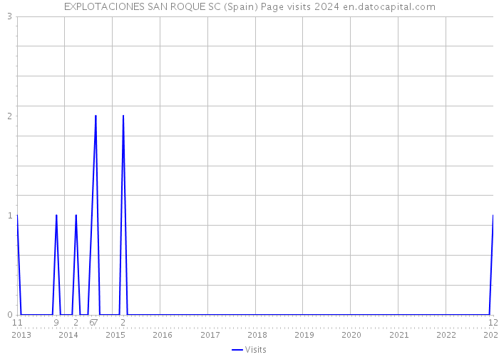 EXPLOTACIONES SAN ROQUE SC (Spain) Page visits 2024 